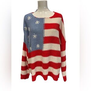 Judith March American Flag Sweater Size:M